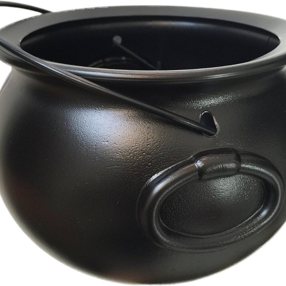 8" Black Cauldron Bucket – Halloween Candy Bowl, Trick or Treat, St. Patrick's P
